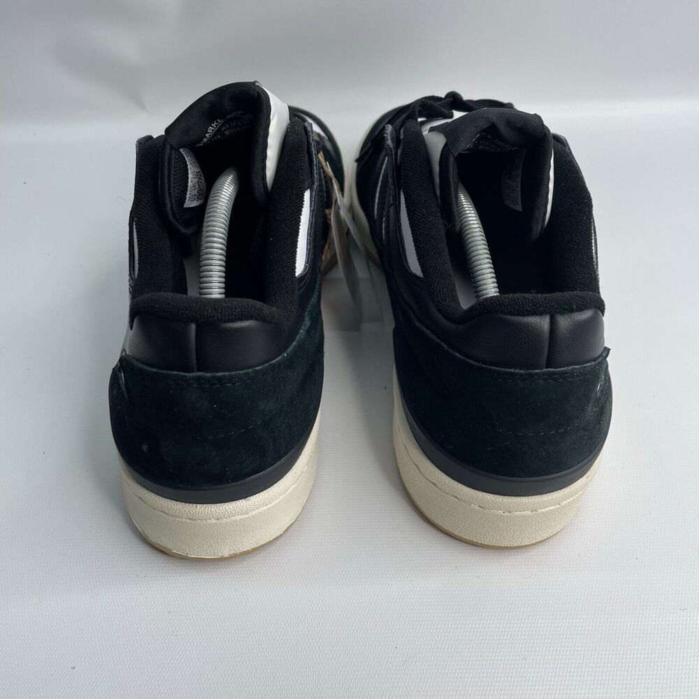 Adidas Shoes Mens 12 Forum Low CL Black White Gum Oreo Trifold Sneakers‎ ID6857 - Picture 4 of 9